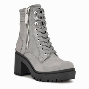 Nine West Quiz Heeled Ankle Boots - Grey - Ireland (NX7102984)